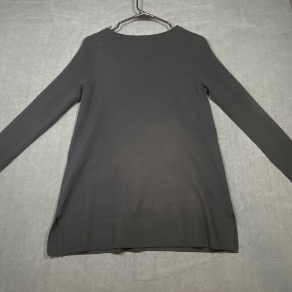 Chicos Black Sweater Dress With Pockets Button Rayon/Nylon Womens Size 0 U.S. S - Picture 9 of 11